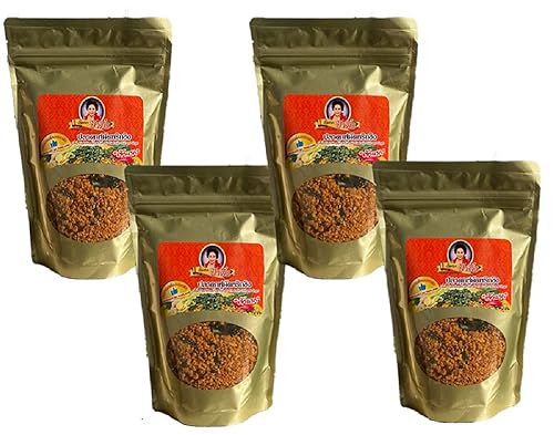 Made in Thailand - Thai Food Recommend - 4 PACK OF DEEP Fried MINCED Catfish STIR Fried with Chilli and Ginger Very Crispy Texture - Pla Dook Fu Pad
