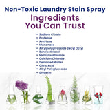 Truly Free Laundry Stain Remover Spray for Clothes - Removes Tough, Dried-In Stains on Whites & Colors -Natural Ingredients - Gentle Yet Powerful