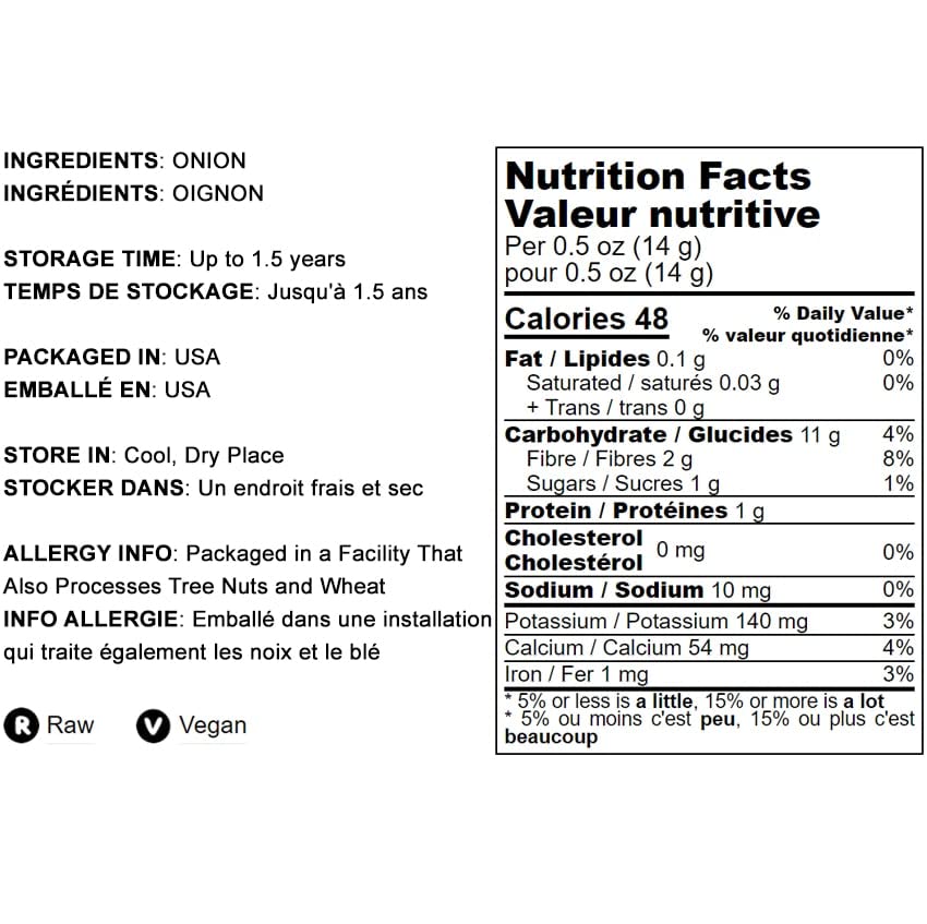 Food to Live Onion Powder, 14 Pounds - Finely Ground Dried Onions, Vegan, Rich Onion Flavor, High in Vitamin C, Dietary Fiber