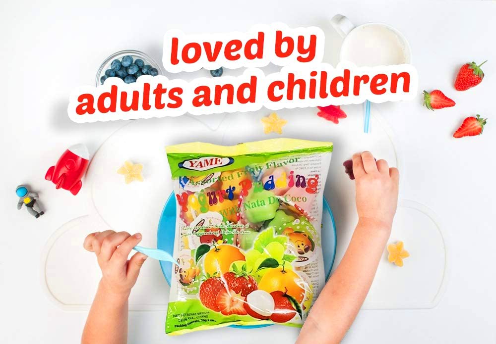 700g 24.6 oz Yame Halal Assorted Pudding Cups with Nata De Coco Bag