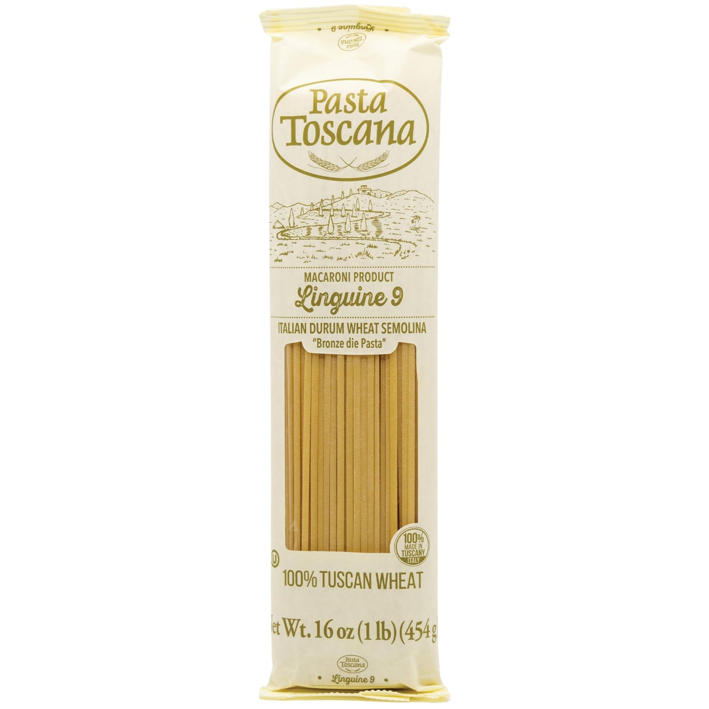 Pasta Toscana | Bronze Die Pasta | Italian Durum Wheat Semolina | Bronze die Pasta, 16 oz (Pack of 3, Linguine)