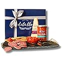 DeLallo Gourmet Snack Italian Gift Basket, Full-Sized Charcuterie Gift Basket for Adults with Artisan Sausage Meat and Cheese, For Christmas