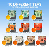 BEI CAI Tea Bags Sampler Assortment Box (50 Count) 10 Different Flavors,Perfect Variety Individually Wrapped Tea Bag,Perfect for Hotels, Offices, Food