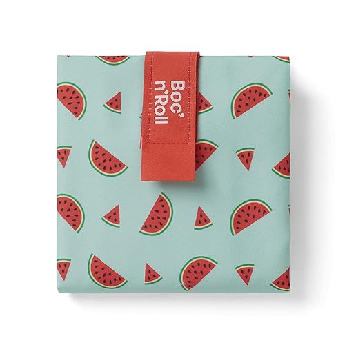 ROLL'EAT ® Boc'n'Roll Fruits | Reusable Sandwich Bag | Sandwich Container | Eco Friendly Food Bag | Reusable and Washable Sandwich Wrap | Watermelon