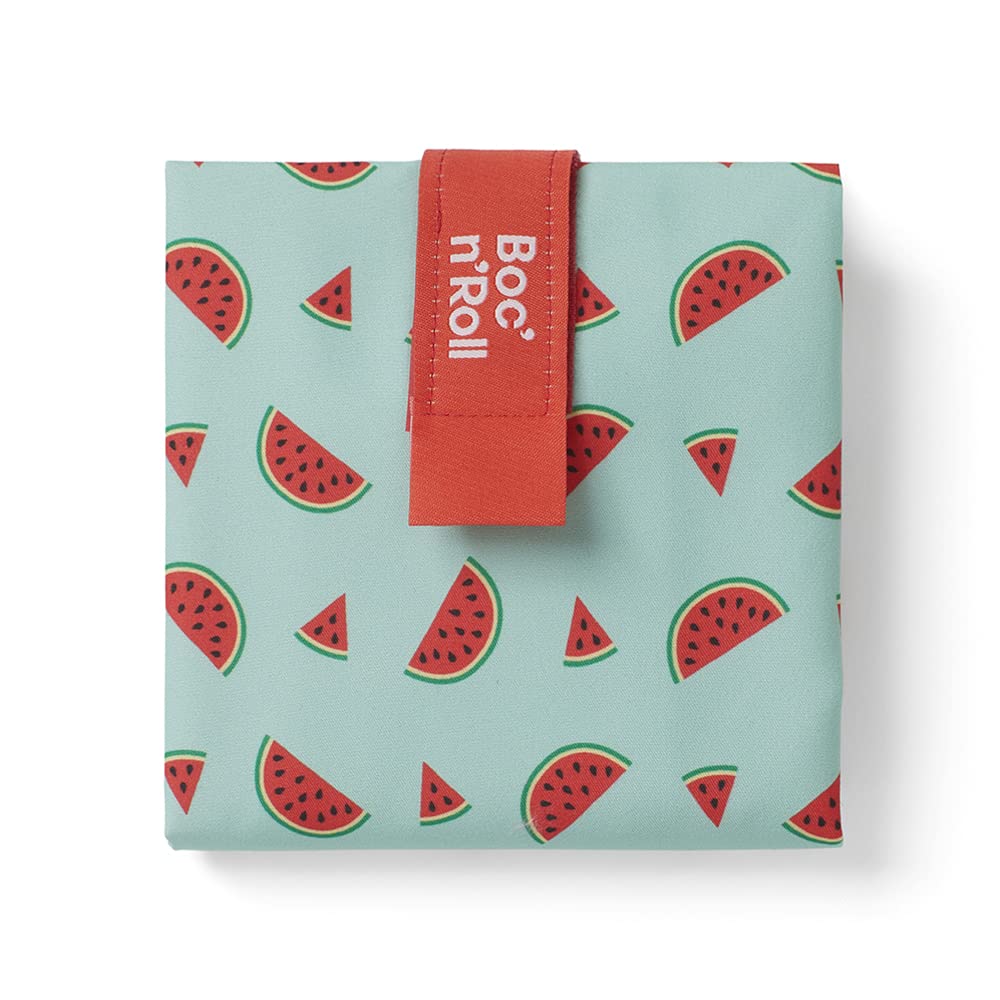 ROLL'EAT ® Boc'n'Roll Fruits | Reusable Sandwich Bag | Sandwich Container | Eco Friendly Food Bag | Reusable and Washable Sandwich Wrap | Watermelon