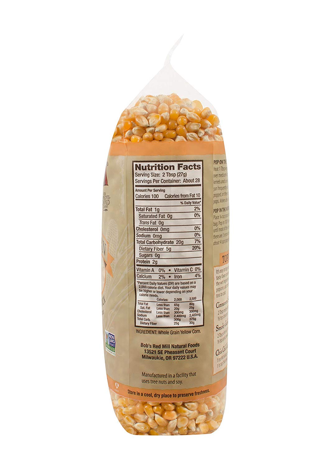 Bob's Red Mill Yellow Popcorn, 27 Oz