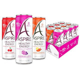 ASPIRE® Classics Variety Pack, Healthy Energy Drink 80mg Natural Caffeine, Zero Sugar No Carbs Keto Friendly, 12 Pack Green Tea Sugar Free Drink Low