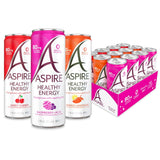 ASPIRE® Classics Variety Pack, Healthy Energy Drink 80mg Natural Caffeine, Zero Sugar No Carbs Keto Friendly, 12 Pack Green Tea Sugar Free Drink Low