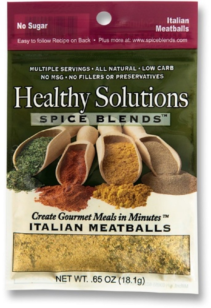 Healthy Solutions Spice Blends Italian Meatballs Seasoning Mix, Italian Herb Seasoning for Meatballs, Pasta Sauce & Meatloaf, Works with Beef, Pork