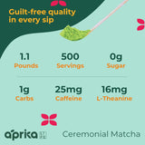 Authentic Japanese Ceremonial Grade Matcha Powder, First Harvest Organic Ceremonial Matcha Green Tea Powder - 1.1lb oz/ 500g - No Sugar Added Matcha