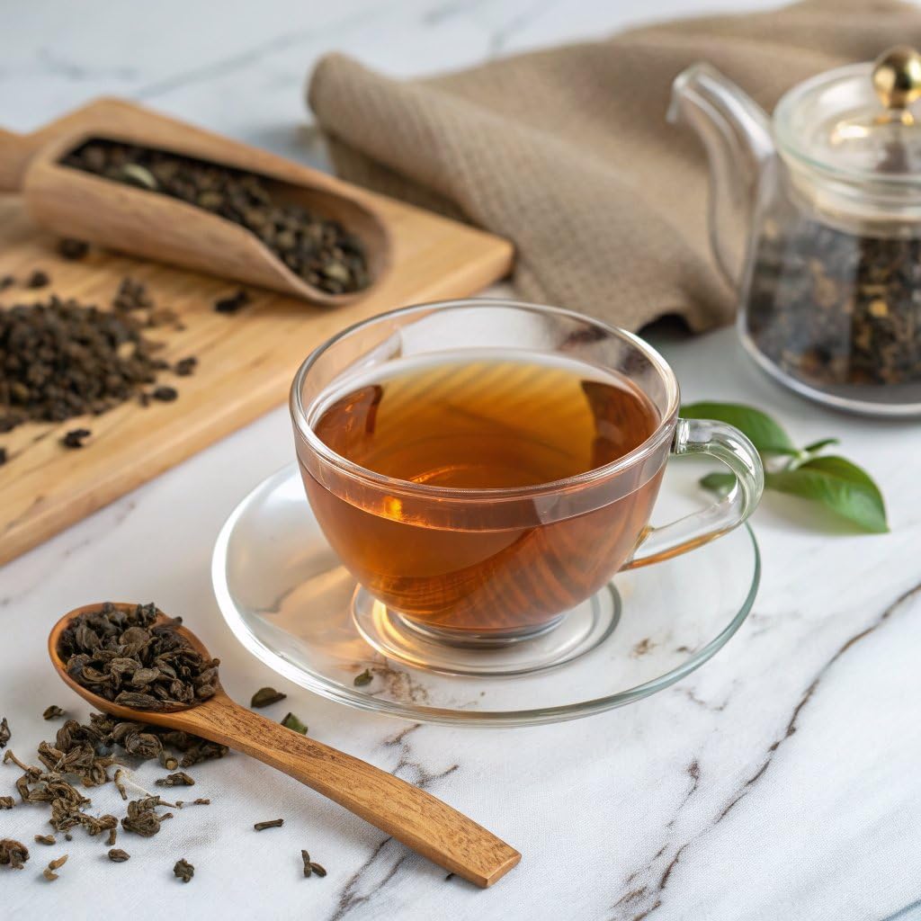 Organic Gunpowder Green Loose Leaf Tea | 100% USDA Organic Chinese Green Tea | Premium Grade | Bold & Earthy Flavor | 8oz Bulk Bag | High Antioxidants