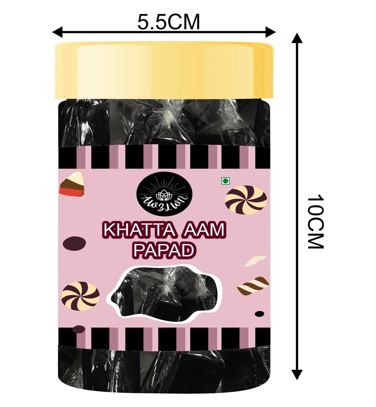 Awzlwn Indian Taste Candy (3.52 OZ / 100 GM, Khatta Aam Papad)