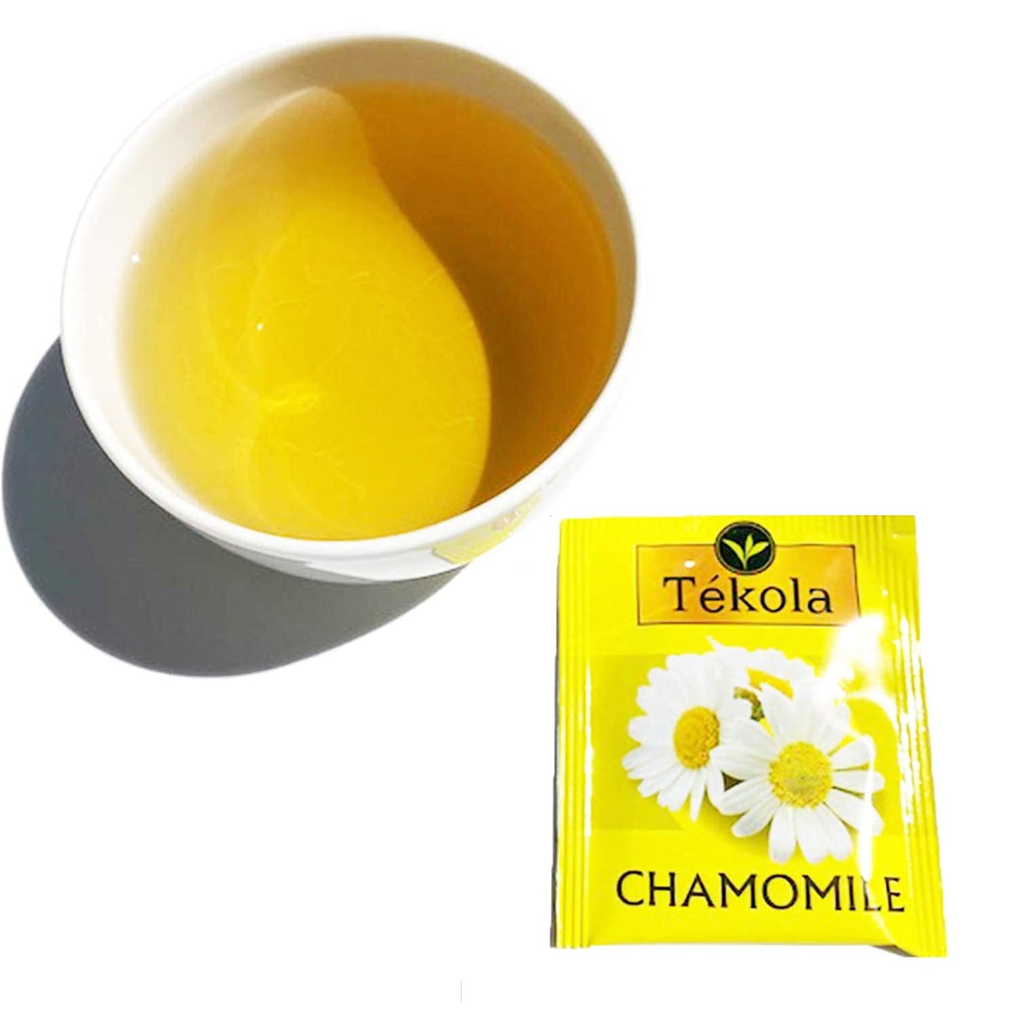 Tekola, 2 pack Chamomile Tea, a premium blend of Croatian Grown Chamomile Tea. Pleasantly floral with fragrant hints of apples and pineapple, 2 packs
