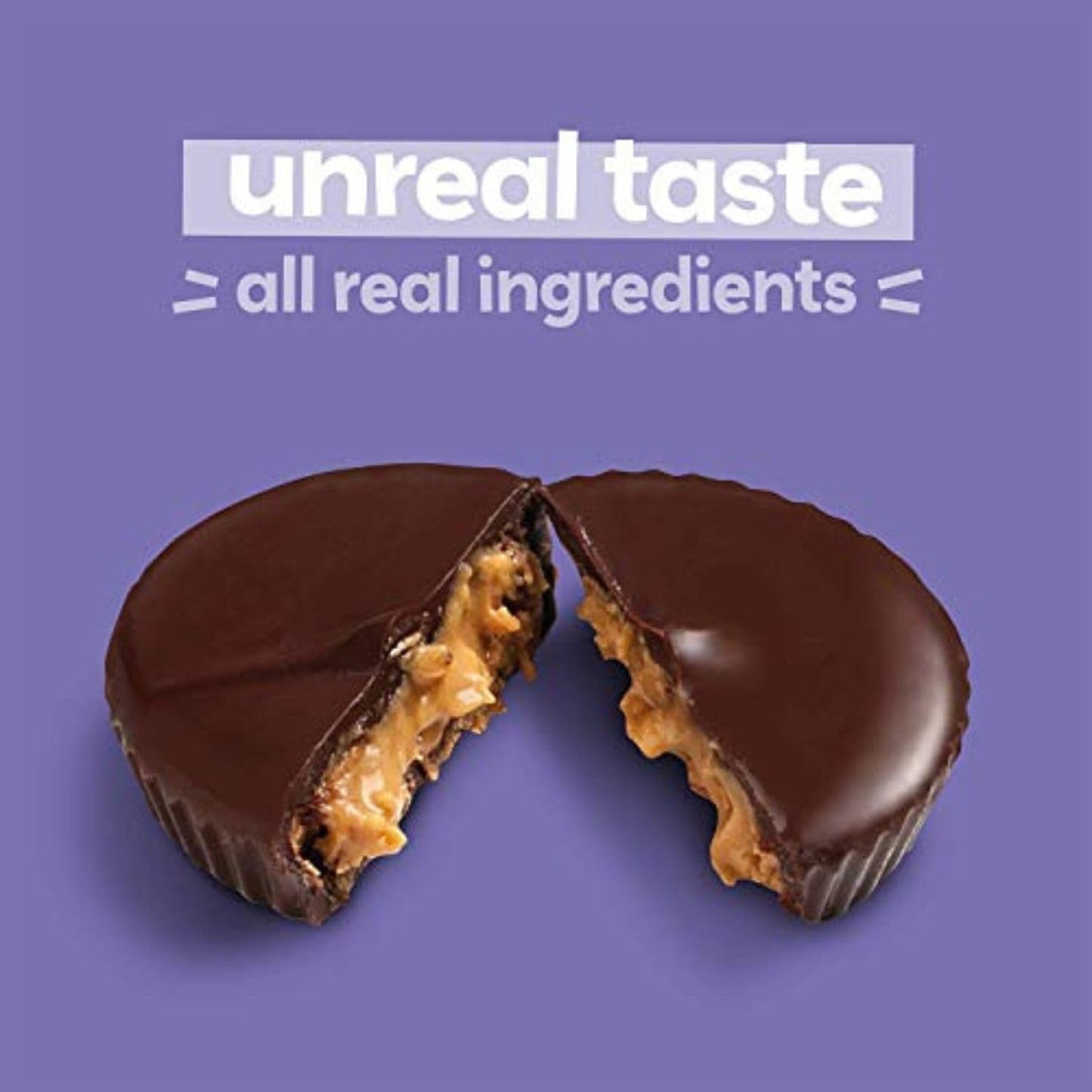 UNREAL Dark Chocolate Almond Butter Cups| 5g Sugar | Certified Vegan, Gluten Free, Fair Trade, Non-GMO | No Sugar Alcohols or Soy | 0.53 Ounce (Pack