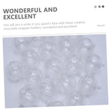 IMIKEYA 60 Pcs Transparent Ball Shaped Chocolate Holders for Valentine's Day Bouquet Decoration Candy Bouquet Support Plastic Packaging Containers