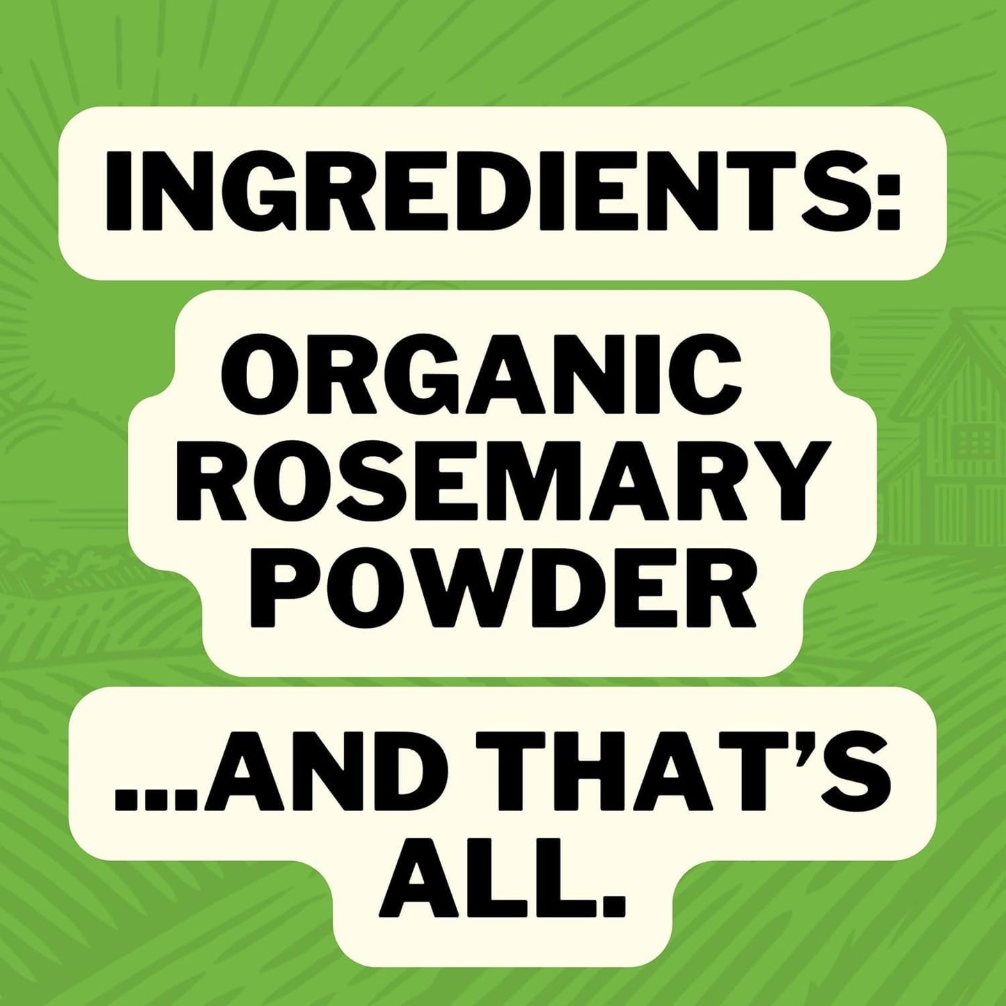 FreshJax Organic Ground Rosemary Powder - 2.5 oz Dried Rosemary Leaves, Non-GMO, Gluten-Free, Keto, Paleo - No Preservatives - Aromatic Herb Seasoning