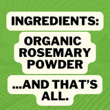 FreshJax Organic Ground Rosemary Powder - 2.5 oz Dried Rosemary Leaves, Non-GMO, Gluten-Free, Keto, Paleo - No Preservatives - Aromatic Herb Seasoning
