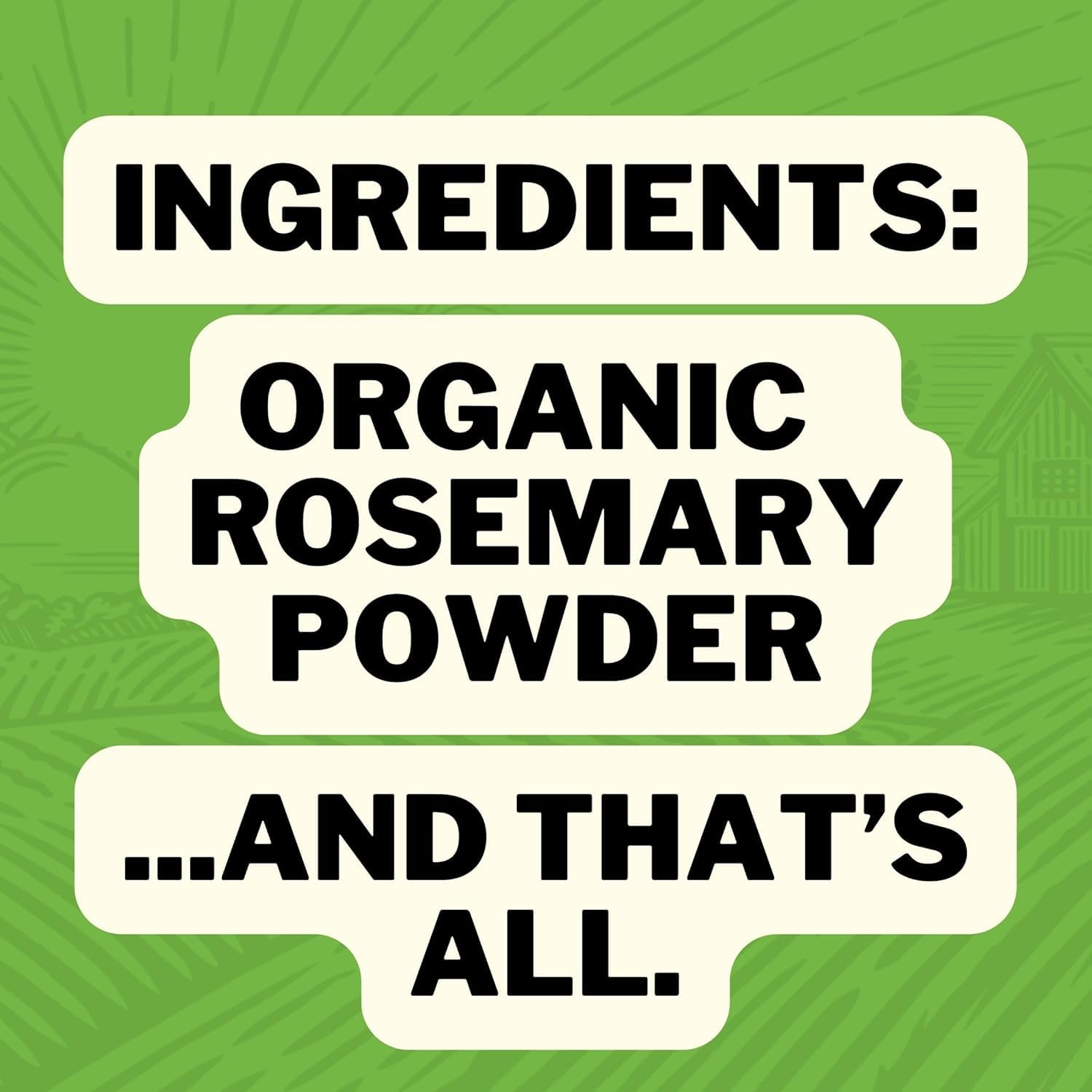 FreshJax Organic Ground Rosemary Powder - 2.5 oz Dried Rosemary Leaves, Non-GMO, Gluten-Free, Keto, Paleo - No Preservatives - Aromatic Herb Seasoning