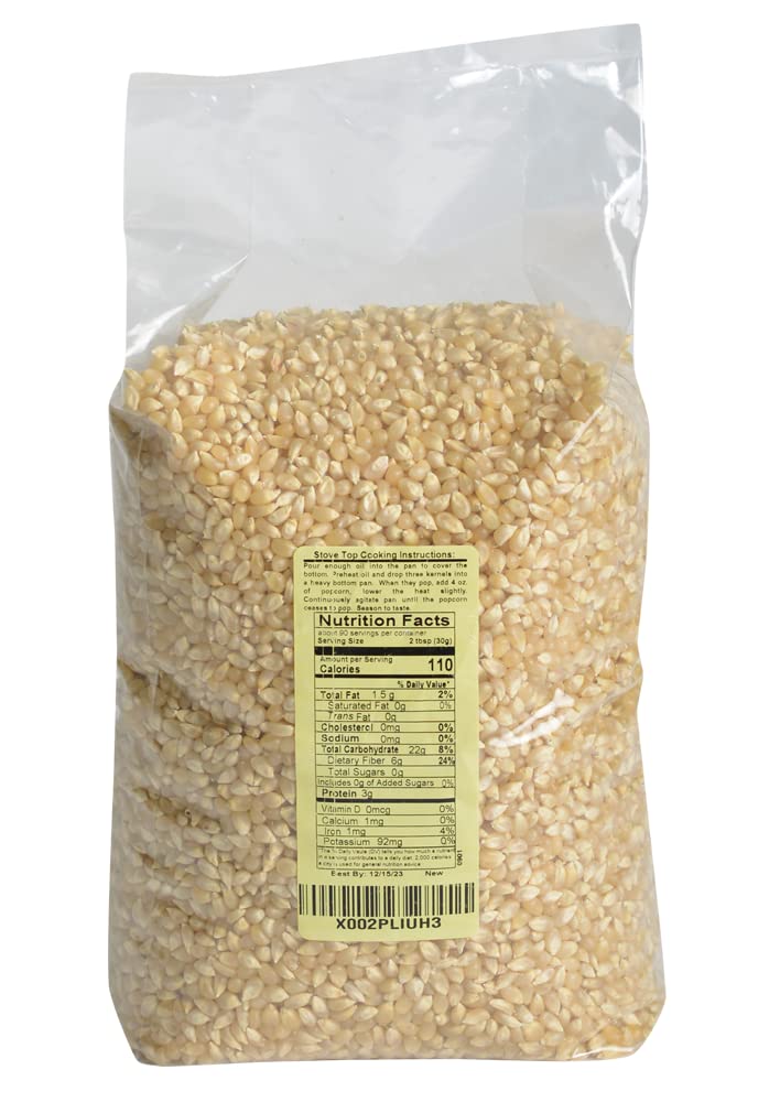 Riehle's Select Popping Corn - Pearl White Old Fashioned Whole Grain Popcorn - 6lb (96oz)
