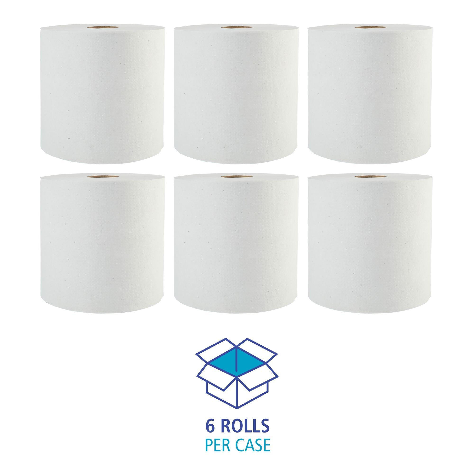 Boardwalk BWK17GREEN Boardwalk Green Universal Roll Towels, Natural White, 8" x 800ft (Case of 6 Rolls)