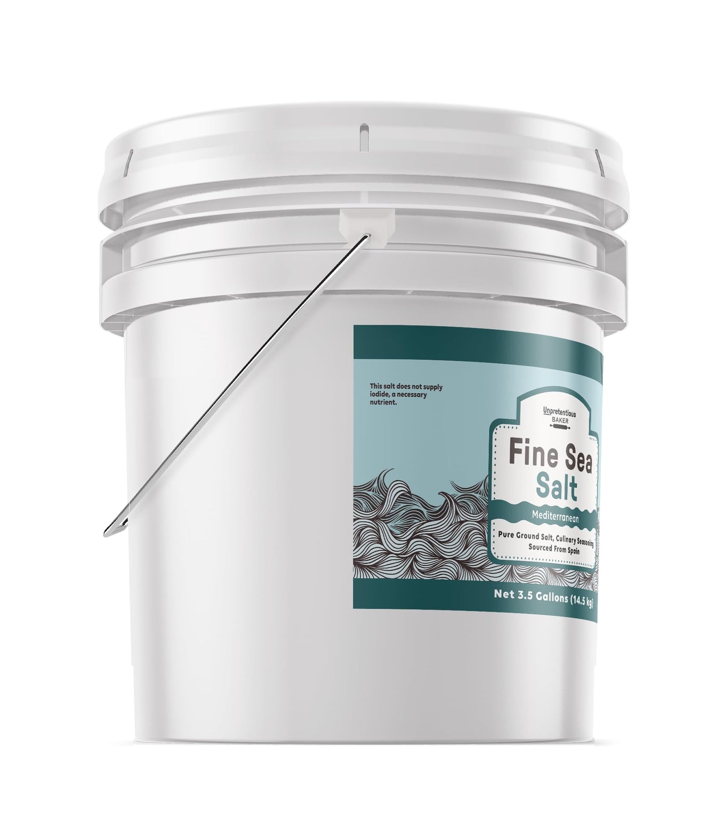 Unpretentious Fine Sea Salt, 3.5 Gallon, Pure Evaporated Mediterranean Sea Salt