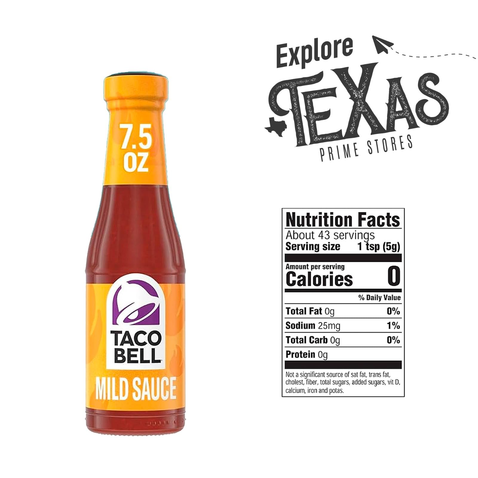 Taco Bell - Lavinia Essentials Bundle: 8-Pack of Mild Sauce, 7.5 oz Glass Bottle + 1 Utility Prop.