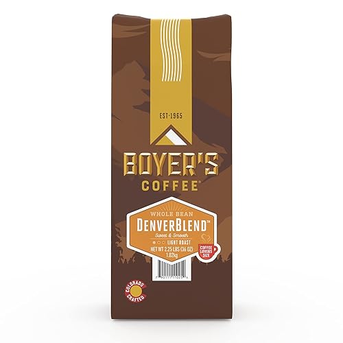 Boyer's Coffee, DenverBlend Coffee, Light Roast, Whole Bean, 2.25lb Bag (1-Count)