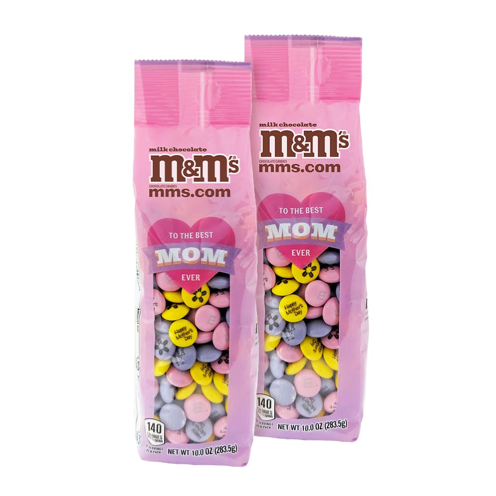 M&M'S Mother's Day Milk Chocolate Candy, 2-Pack 10 oz Gift Bags