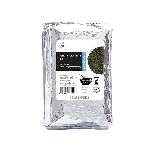 SUGIMOTO TEA Japanese Sencha Fukamushi Green Tea Loose Leaf Bulk 1.0 lb (454 g)