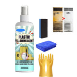 EASLIF Plastic Yellowing Restorer Kit, Heavy Duty Yellow Stain Remover Cleaner Spray for Electronics and Appliances, Fast-Acting Formula Restores