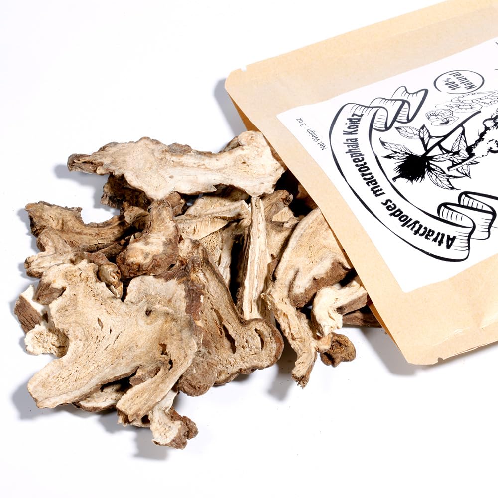 EidolonGreen Atractylodes macrocephala Koidz (Bai Zhu/??/??) - Premium Cut Slices for Tea and Cooking | Dried Chinese Herbs, 88/3 Oz