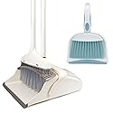 Broom with Dustpan Combo Set for Clean - Broom and Dustpan Set, 61" Broom and Dust Pan with Long Handle, Dust Pan and Broom Set, Broom with Dustpan