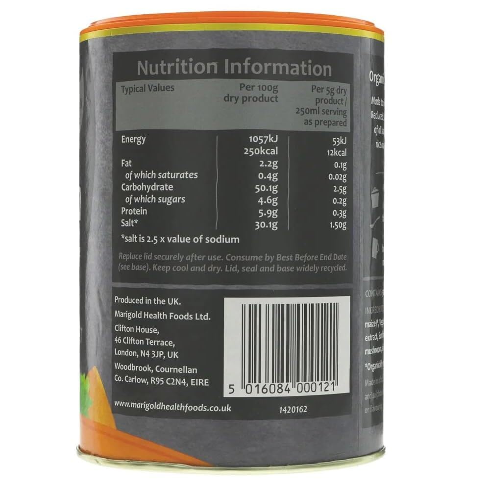 Marigold Swiss Vegetable Vegan Bouillon Powder Reduced Salt (500g) Purple - Pack of 2