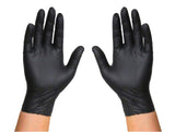 Lightning X Products Black Nitrile Glove Pairs, Individually Packed, 100 Gloves, 50 Pairs, 25 Carded Packs of 2 Pairs - Large