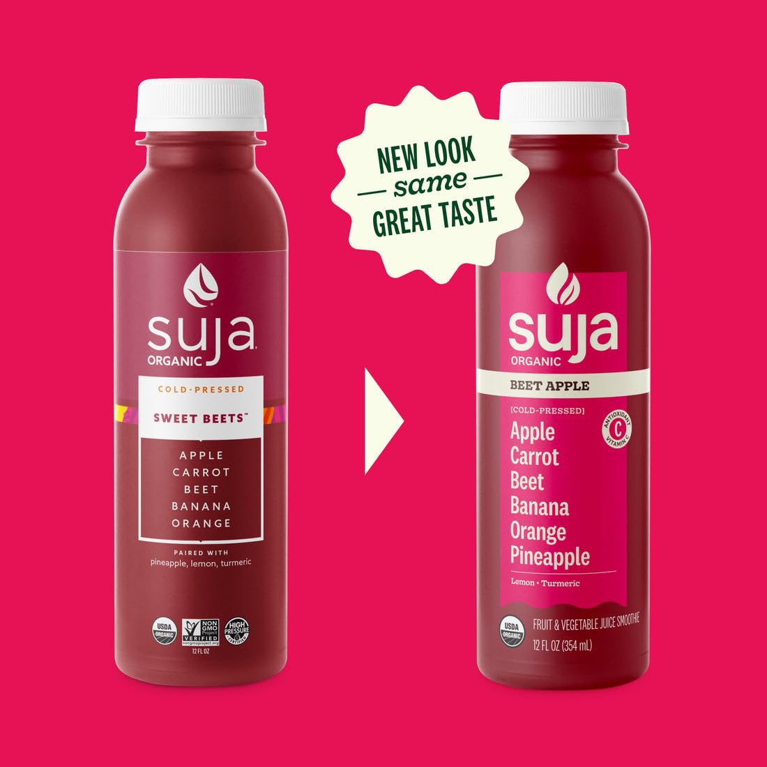Suja Essentials Organic Sweet Beets Juice, 12 Fluid Ounce - 6 per case.