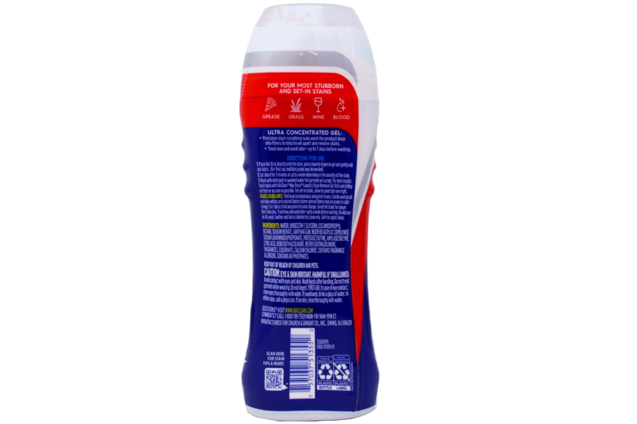 OxiClean MaxForce Gel Stick, Pack of 1, 6.2 ounce