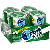 ORBIT WHITE Spearmint Sugar Free Mint Sugarless Fresh Breath Chewing Gum, 40 Piece Resealable Bottle (Pack of 4)