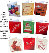 Fannie May Milk Chocolate Covered Cherries 1 lb Gift Wrapped Combo with Artistix Christmas Shoppe Gift Tag