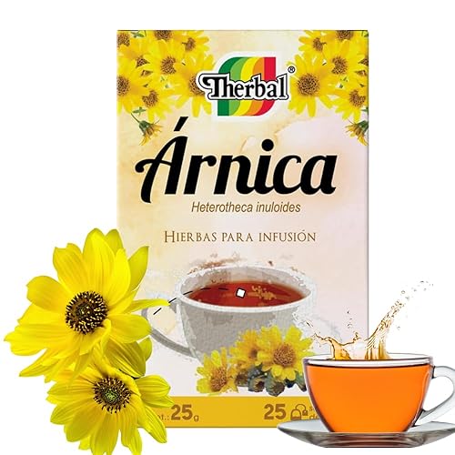 Therbal Árnica Herbal Tea - 25 Tea Bags - 100% Natural Infusion - Caffeine-Free - Heterotheca Inuloides - Aromatic Herbal Blend