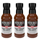Heath Riles BBQ Sauces, Tangy Vinegar BBQ Sauce, Pit Master Barbecue Sauce For Meat, Marinades, Dressings, 3 bottles,16 oz.