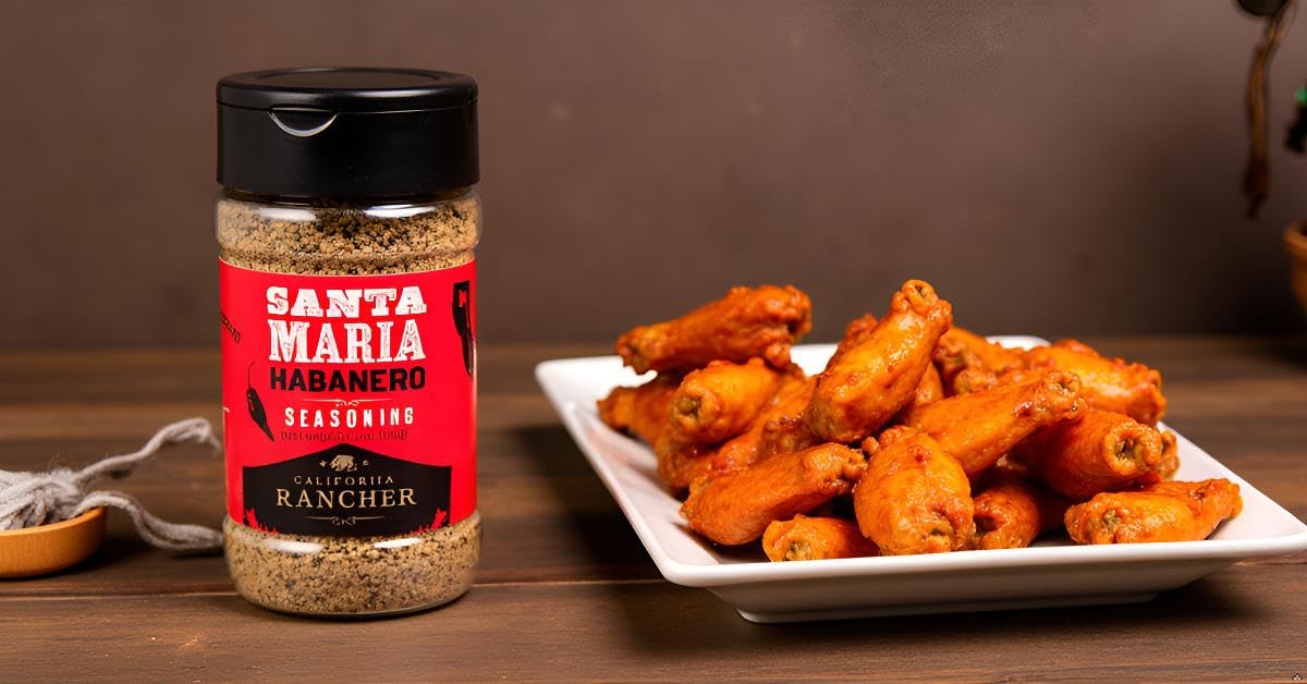 California Rancher | Habanero Santa Maria Seasoning Mix | 6.5 Ounce, Habanero Pepper, Garlic, Herb, Kosher Salt | Coarse Granules, GMO-Free, Gluten
