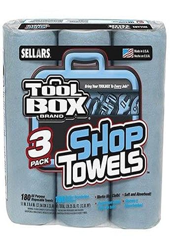 SELLARS WIPERS & SORBENTS 5448301 Tool Blue Shop Towel (3 Pack)