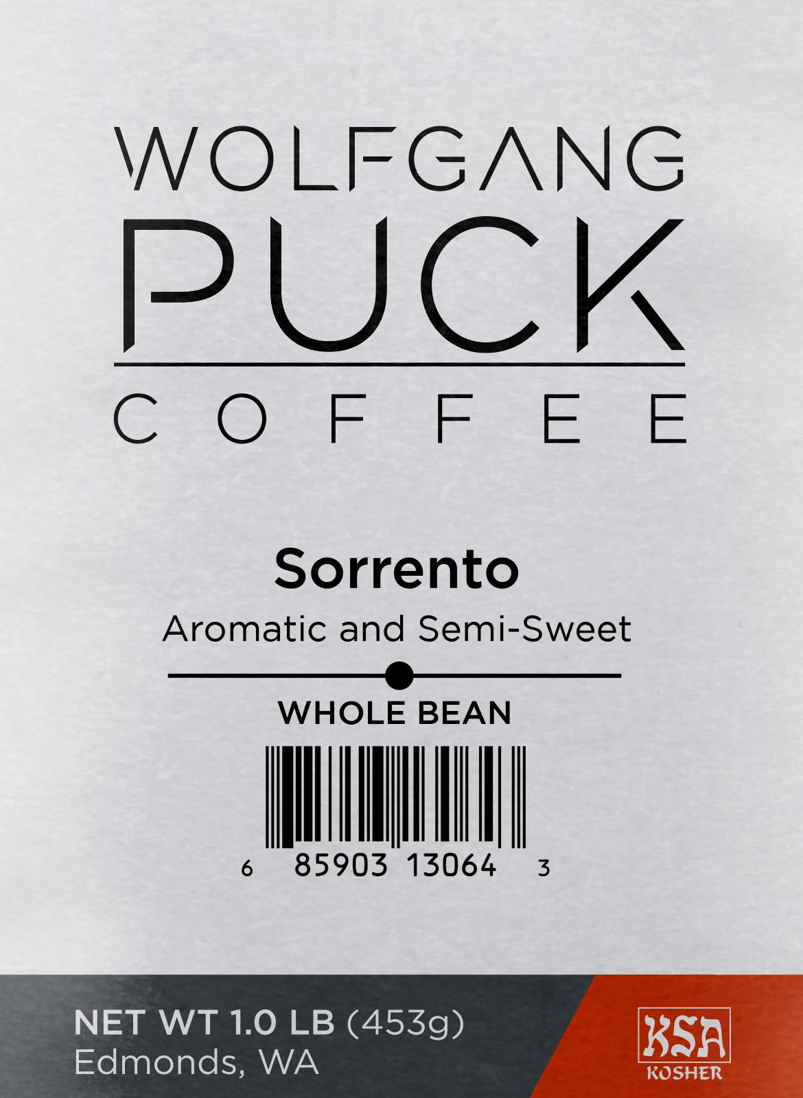Wolfgang Puck Coffee, Sorrento, Whole Bean Coffee, 1-Pounds, 3 Count