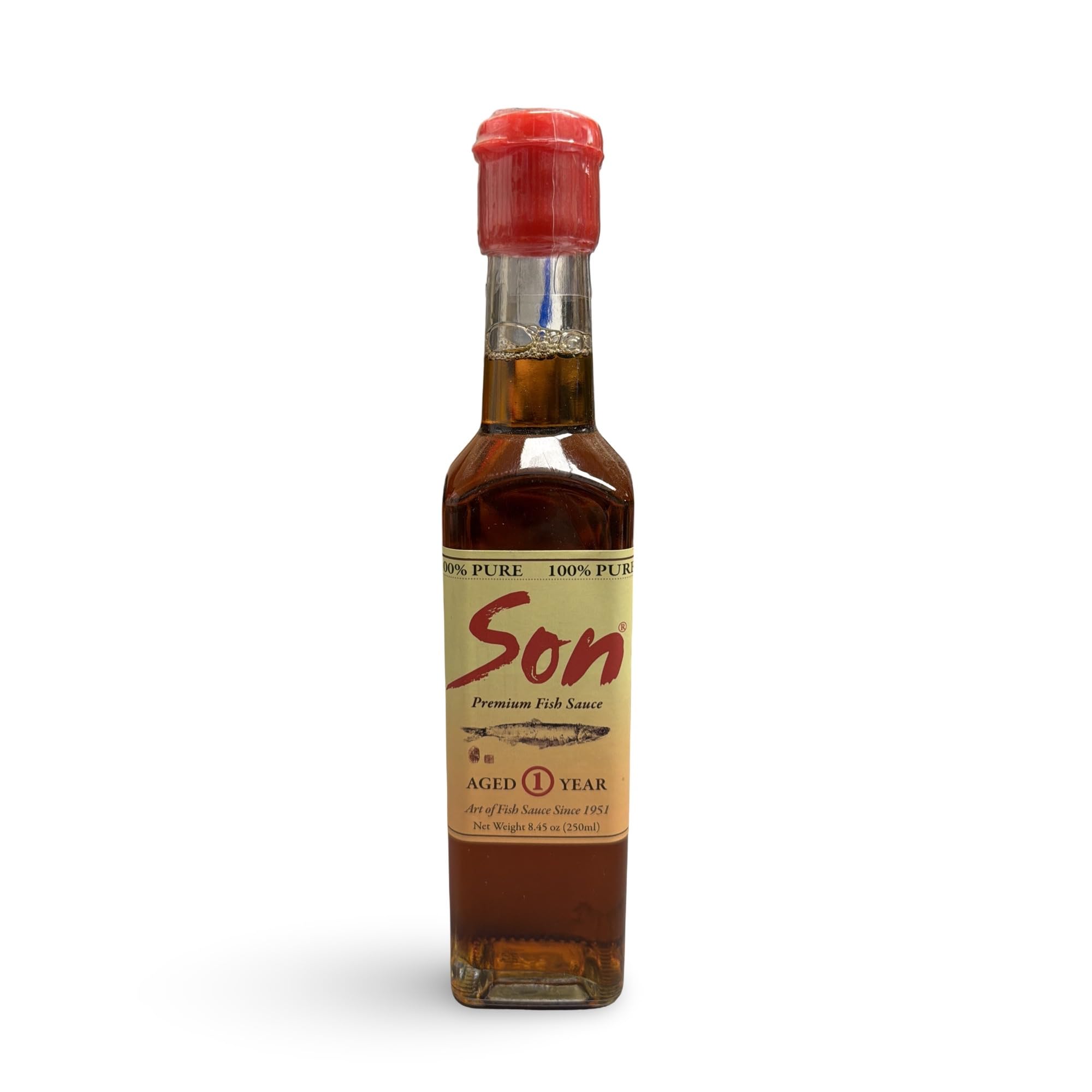 Son Fish Sauce - First-Press Vietnamese Fish Sauce 250 mL | 100% Anchovy + Sea Salt, No Additives | Naturally Fermented for Deep Umami | Clean-Label