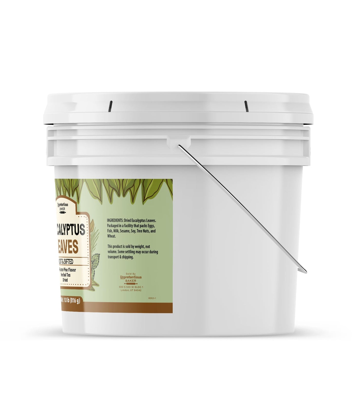 Unpretentious Eucalyptus Leaves, 1 Gallon, Herbal Tea, Cut & Sifted, Dried