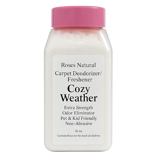 Cozy Weather Carpet Deodorizer Powder - 16 oz Inspired by Sweater Weather | Long-Lasting Fresh Scent, Natural Odor Eliminator | Pet & Kid Friendly