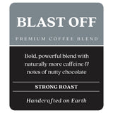 Copper Moon Strong Roast Ground Coffee, Blast Off Blend, 12 Ounce Bag