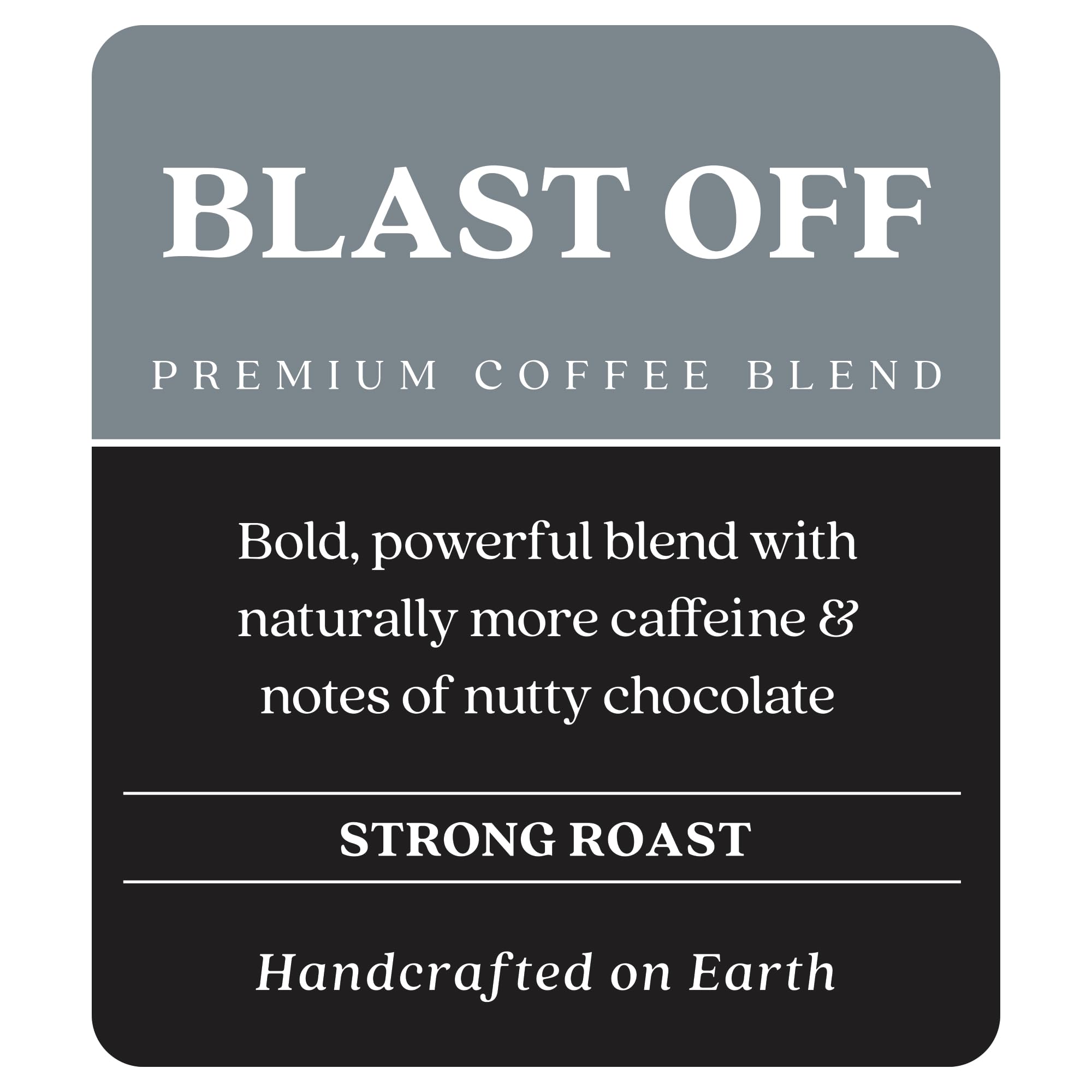 Copper Moon Strong Roast Ground Coffee, Blast Off Blend, 12 Ounce Bag