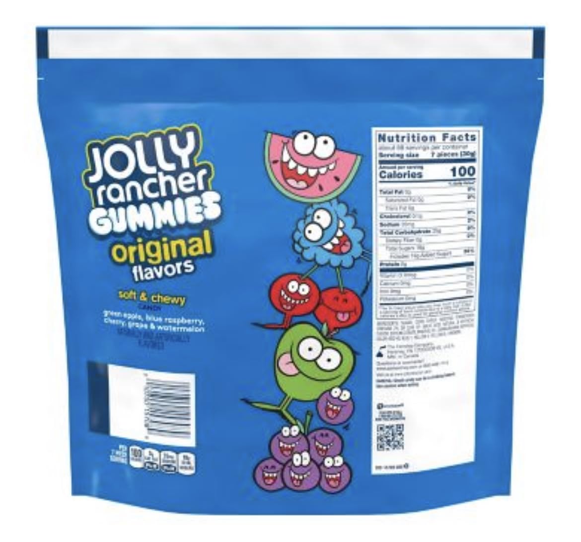 Maryse's Place JOLLY RANCHER Gummies Assorted Fruit Flavors Gummy Candy Bag, 72 oz