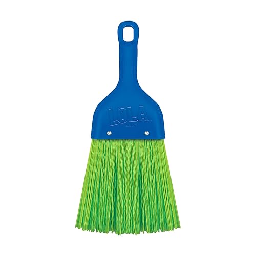 LOLA Heavy Duty Whisk Broom, Hand Brush, Durable Bristles, Whisks Away Dirt & Debris, Compact, Hang Hole for Easy Storage, Indoor/Outdoor, 1 Pack